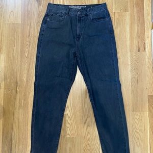 American Eagle Black/Charcoal Mom Jean size 10